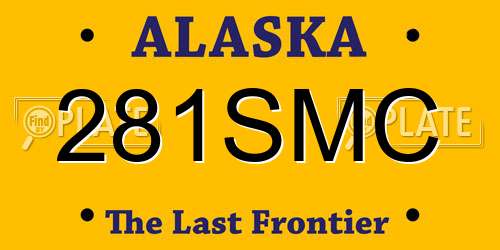 281SMC Alaska License Plate
