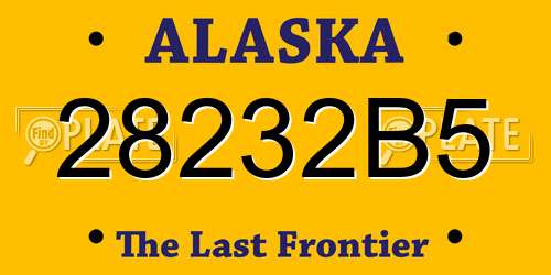 28232B5 Alaska License Plate