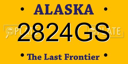 2824GS Alaska License Plate