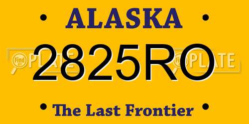 2825RO Alaska License Plate