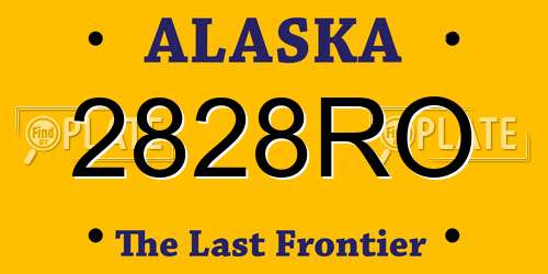 2828RO Alaska License Plate