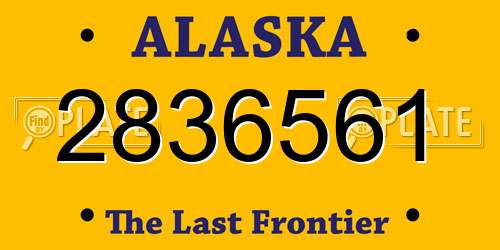 2836561 Alaska License Plate