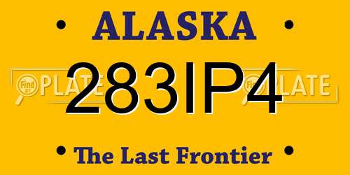 283IP4 Alaska License Plate