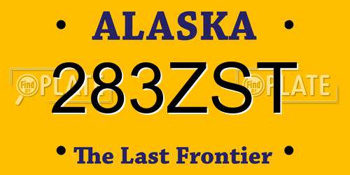 283ZST Alaska License Plate