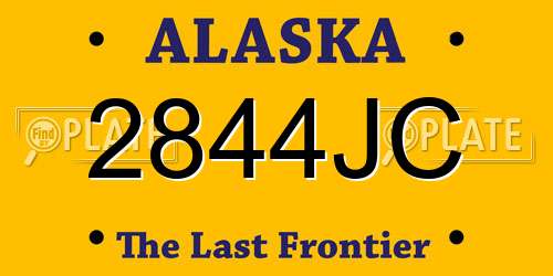 2844JC Alaska License Plate