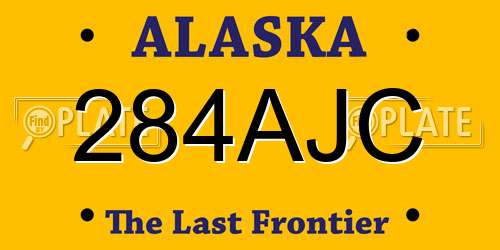 284AJC Alaska License Plate