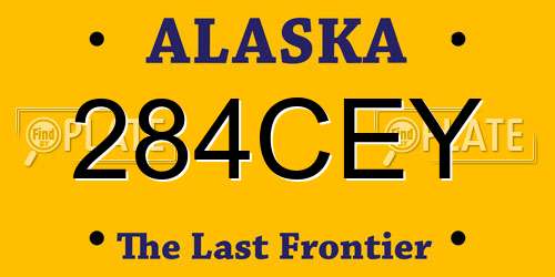 284CEY Alaska License Plate