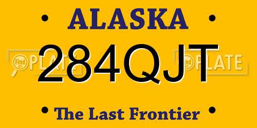284QJT Alaska License Plate