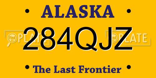 284QJZ Alaska License Plate