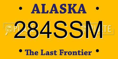 284SSM Alaska License Plate