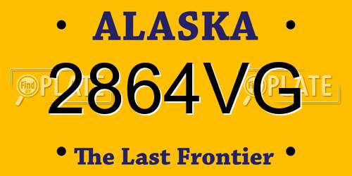 2864VG Alaska License Plate