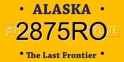 2875RO Alaska License Plate