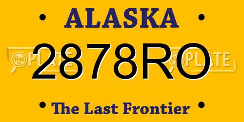 2878RO Alaska License Plate
