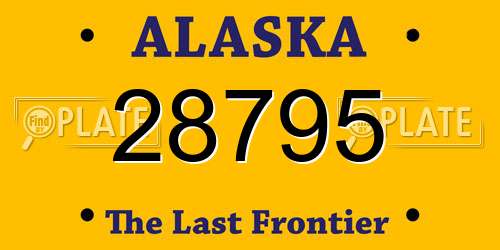 28795 Alaska License Plate