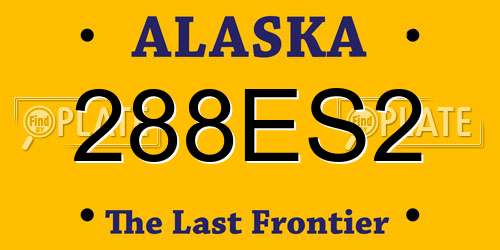 288ES2 Alaska License Plate
