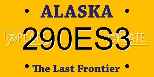 290ES3 Alaska License Plate