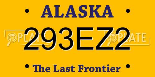 293EZ2 Alaska License Plate