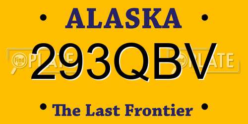 293QBV Alaska License Plate