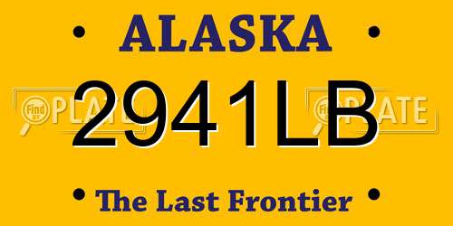 2941LB Alaska License Plate