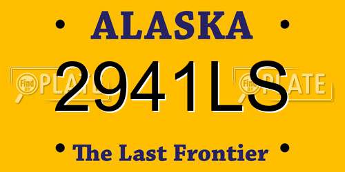 2941LS Alaska License Plate