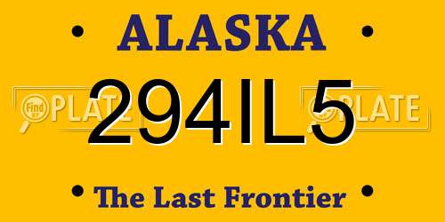 294IL5 Alaska License Plate