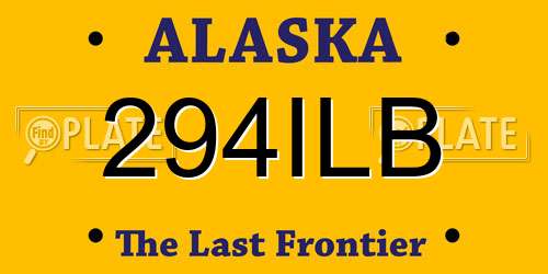 294ILB Alaska License Plate