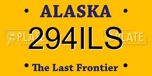 294ILS Alaska License Plate