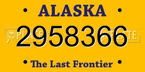 2958366 Alaska License Plate