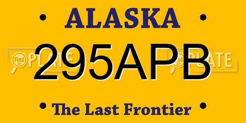 295APB Alaska License Plate