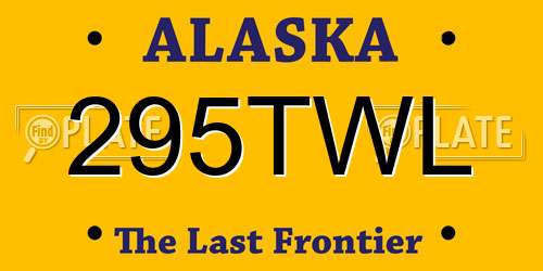 295TWL Alaska License Plate