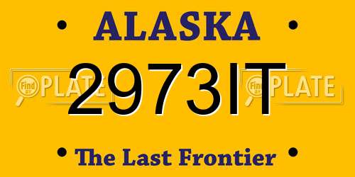 2973IT Alaska License Plate