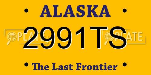 2991TS Alaska License Plate