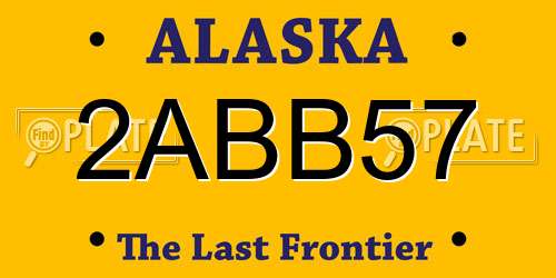 2ABB57 Alaska License Plate