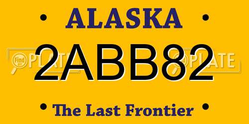2ABB82 Alaska License Plate
