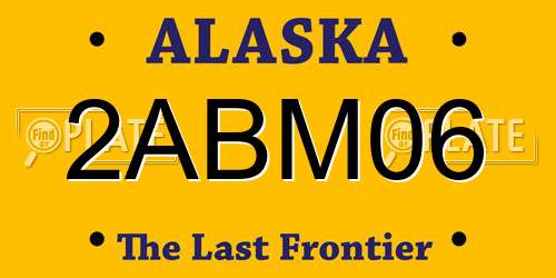 2ABM06 Alaska License Plate