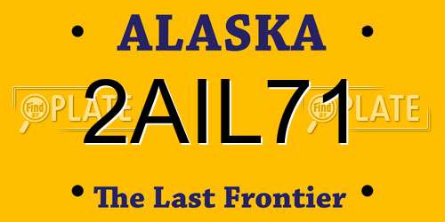 2AIL71 Alaska License Plate