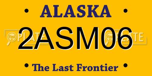2ASM06 Alaska License Plate