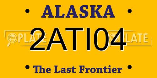 2ATI04 Alaska License Plate
