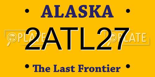 2ATL27 Alaska License Plate