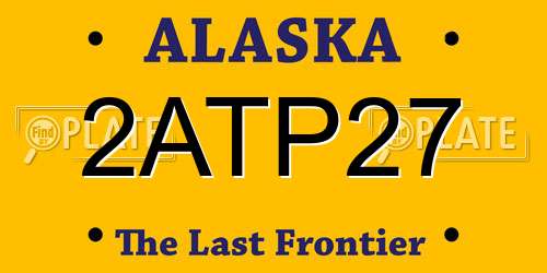 2ATP27 Alaska License Plate