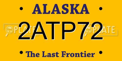 2ATP72 Alaska License Plate