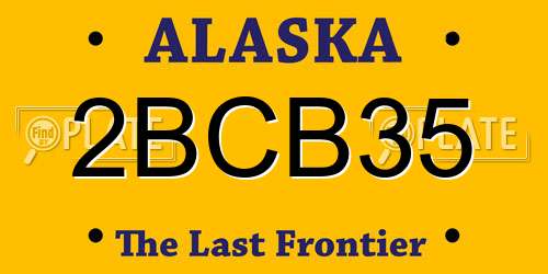 2BCB35 Alaska License Plate
