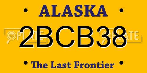 2BCB38 Alaska License Plate