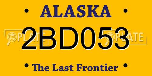 2BD053 Alaska License Plate