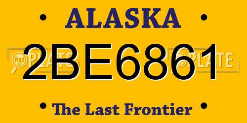 2BE6861 Alaska License Plate