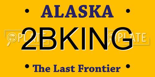 2BKING Alaska License Plate