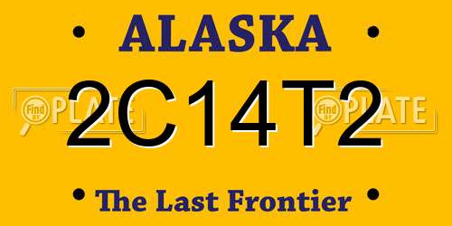 2C14T2 Alaska License Plate