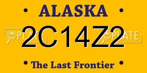 2C14Z2 Alaska License Plate