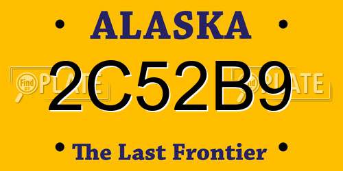 2C52B9 Alaska License Plate