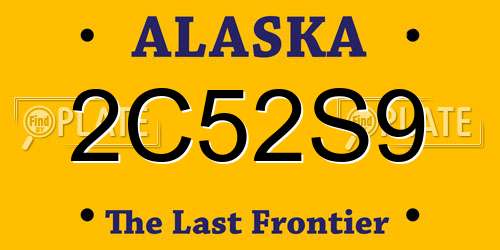 2C52S9 Alaska License Plate